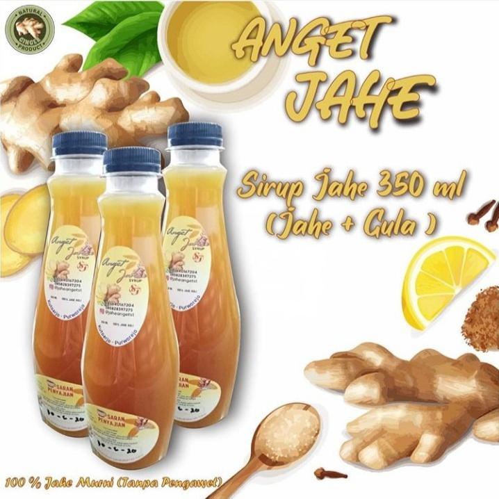 

minuman herbal sirup jahe asli dengan campuran rempah sere dan jahe merah