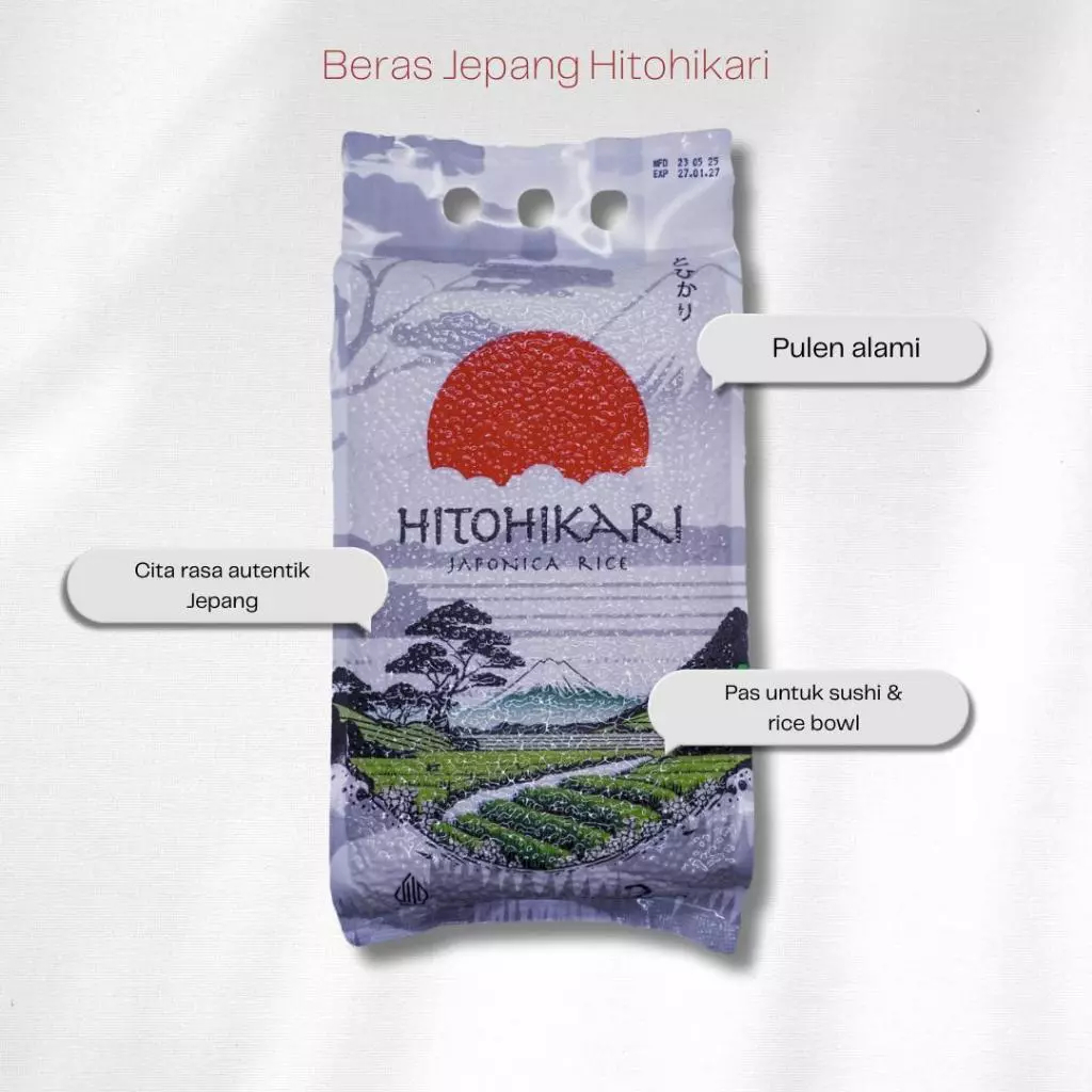 

Beras Jepang Hitohikari Rice 2kg