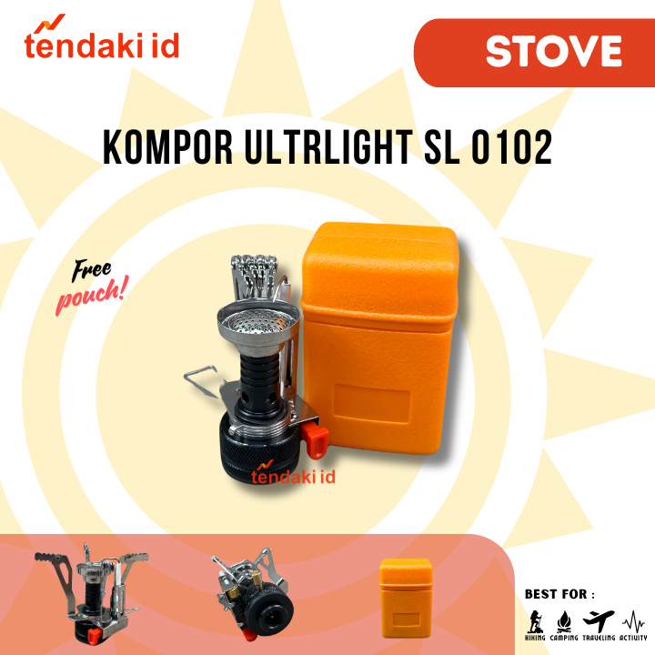 TaffSPORT KOMPOR GAS CAMPING PORTABLE MINI LIPAT ULTRALIGHT STOVE OUTDOOR - SL 0102