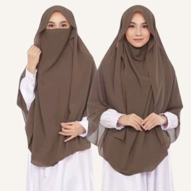 HIJAB JILBAB KERUDUNG AMINAH SYARI/JILBAB INSTAN SYARI NIQAB SYARI NIQAB AMINAH