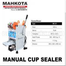 CUP SEALER PRESS GELAS PLASTIK MAHKOTA MCS1 BISA GELAS JUMBO 22OZ