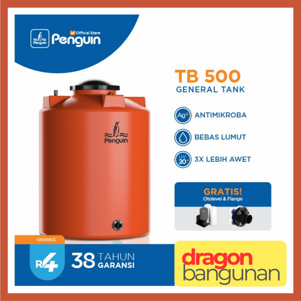 Tangki Air Penguin TB 500 - Toren Tandon Air Penguin 5000 Liter - Orange