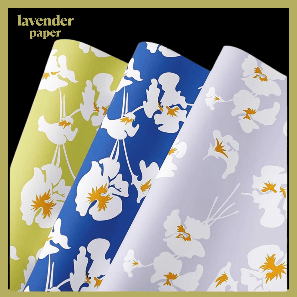 

Flower Wrapping Paper Color Flower Craft Kertas Buket Motif Bunga Cellophane KB065