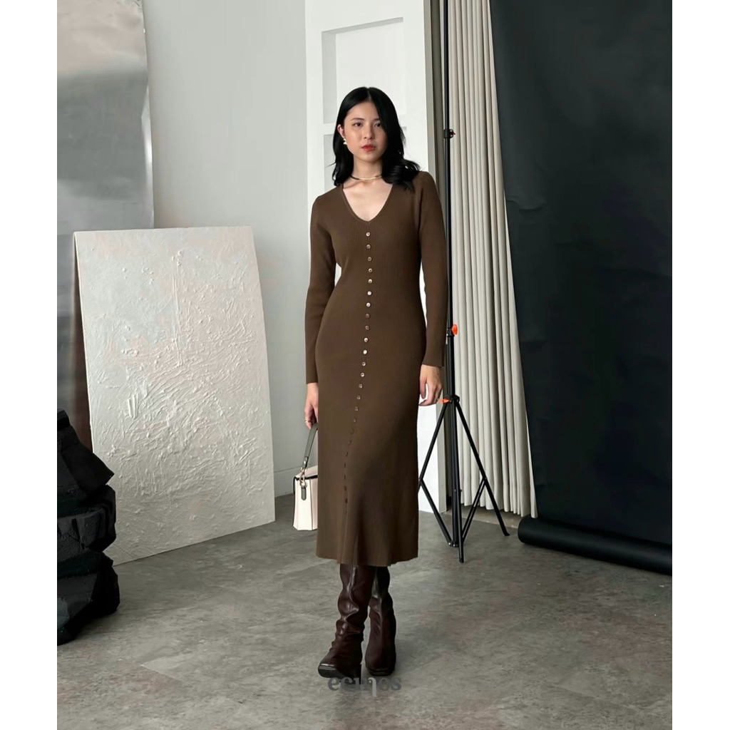 ECINOS - Natasha Knitted Dress - Dress Wanita