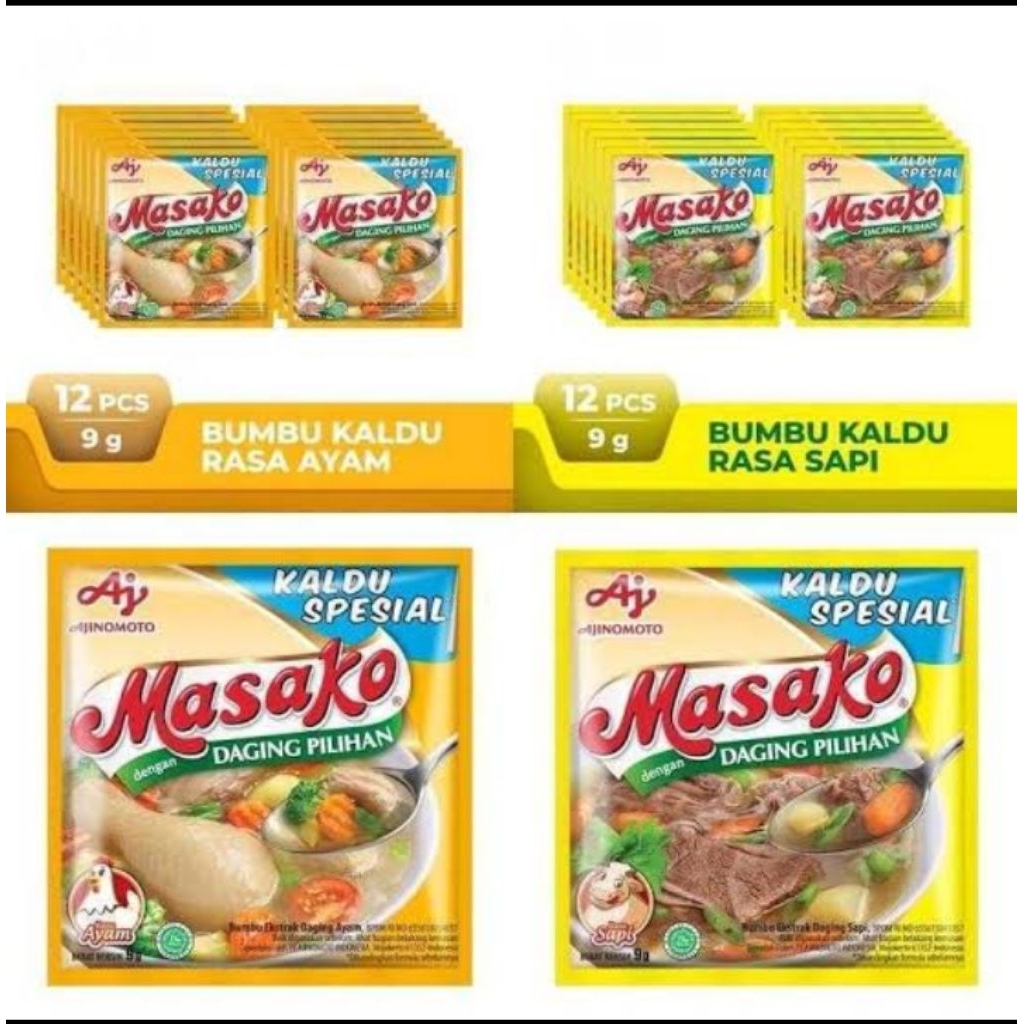 

Masako Ayam/Sapi renceng (12pcsx9g )