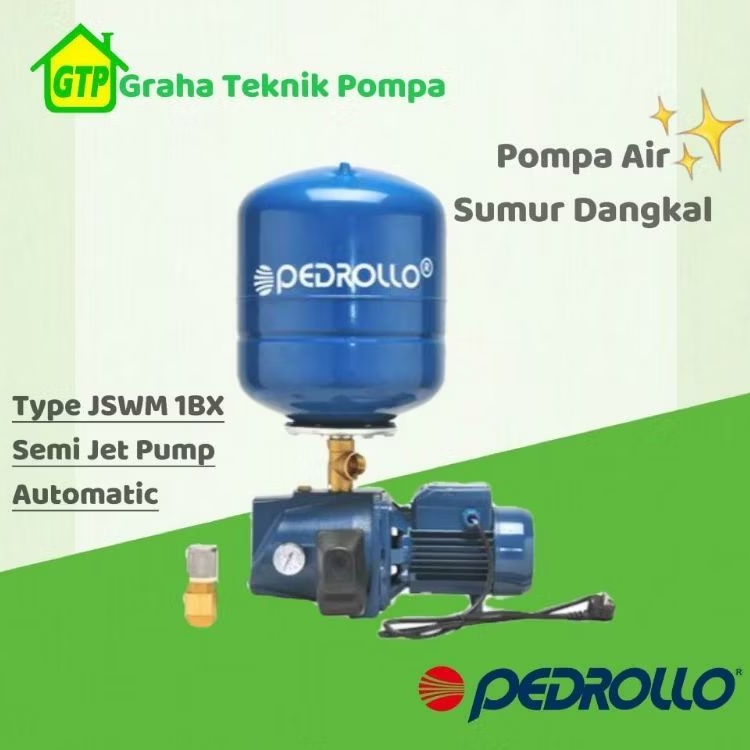 Pompa Air Sumur Dangkal Pedrollo JSWM 1 BX