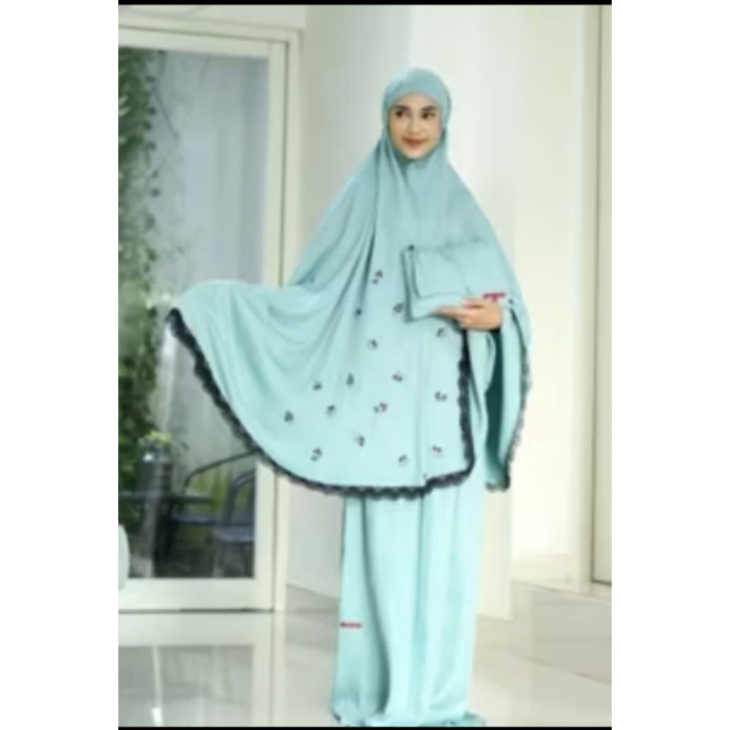 mukenah dewasa dannis,230502,warna dusty green,UK.L,promo