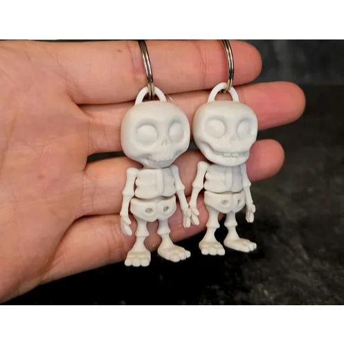 Cuero Gantungan Kunci dan Tas Fidget Toy Tengkorak - Mainan Anti Stres Unik untuk Semua Usia