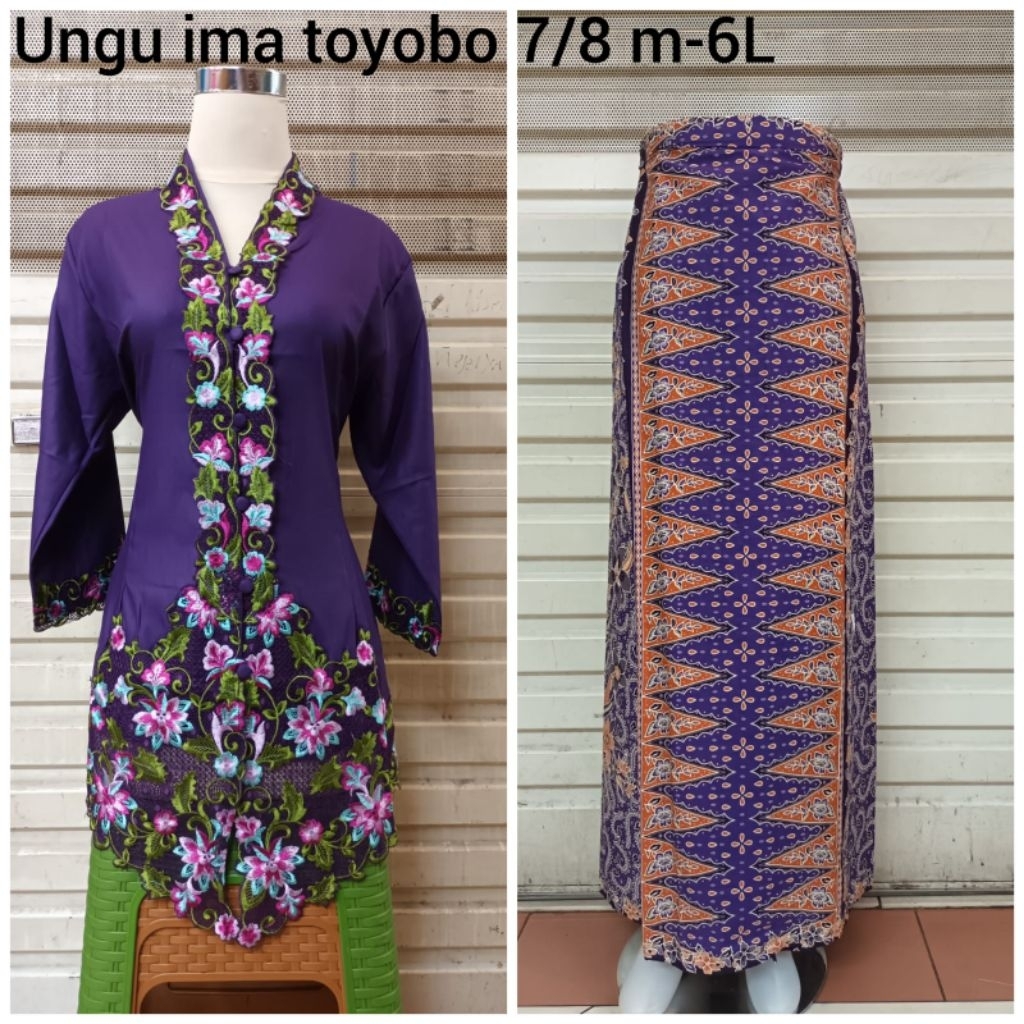 SETELAN KEBAYA ENCIM LENGAN 7/8 BORDIR PANCAWARNA /KEBAYA ENCIM/KEBAYA KANTOR/KEBAYA WANITA DAN KEBA