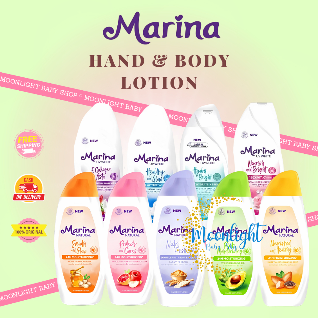 Marina Hand & Body Lotion Natural UV White Lotion Pelembab Kulit