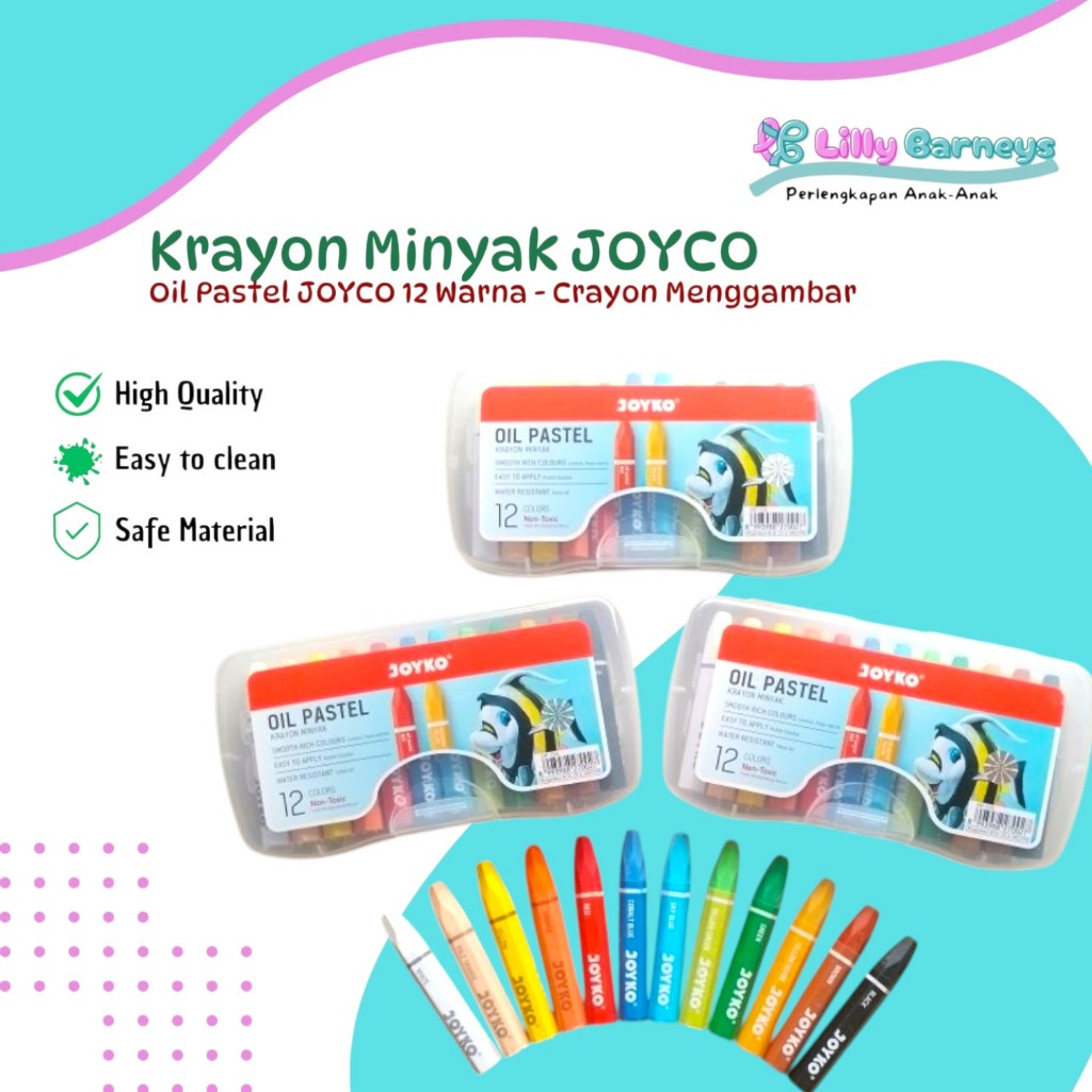 

Crayon Oil Pastel Yoeker12 Warna ( Set ) / Crayon Yoeker