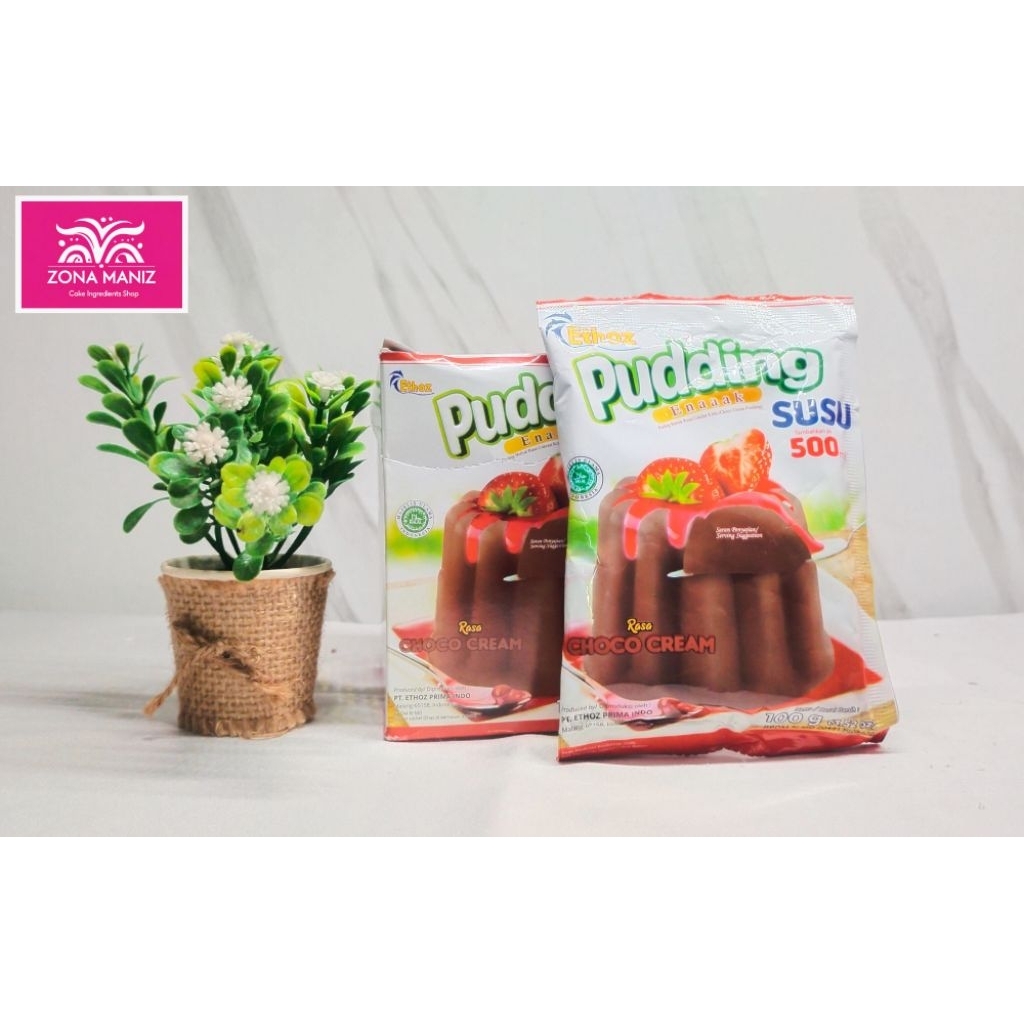 

Ethoz Pudding susu chococream / coklat 100 gram 500 ml air