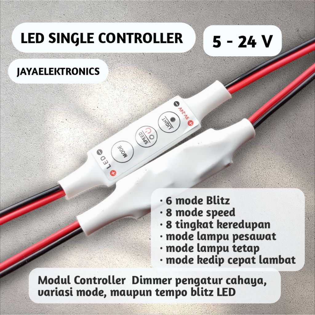 MODUL CONTROLLER LED / DIMMER LED - MODUL VARIASI LAMPU LED 5V - 24V - MODUL LAMPU KOLONG / LAYANGAN