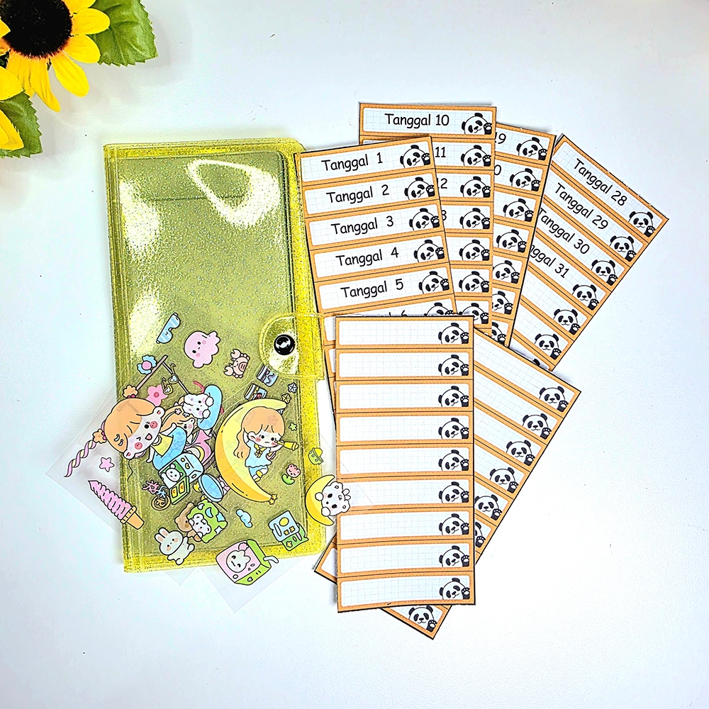 Dompet Organizer Pengatur Keuangan Bulanan | Dompet Target Keuangan 32 Slot