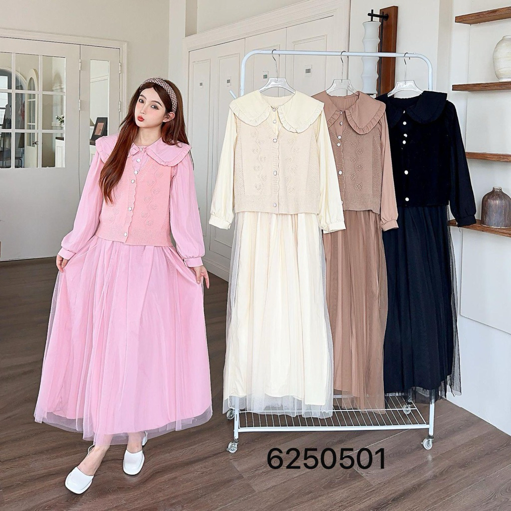 gamis rompi rajut