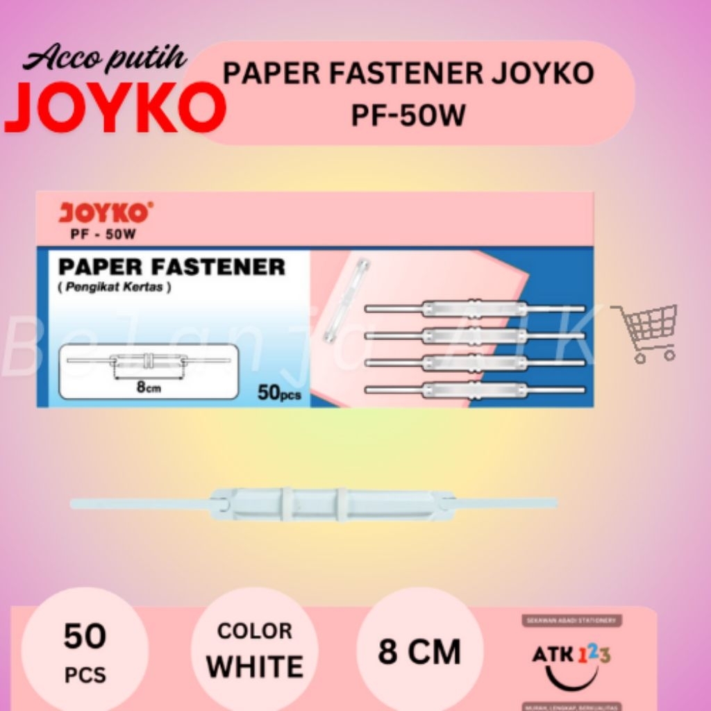 

[per pak] Joyko acco putih penjepit kertas 1 pak