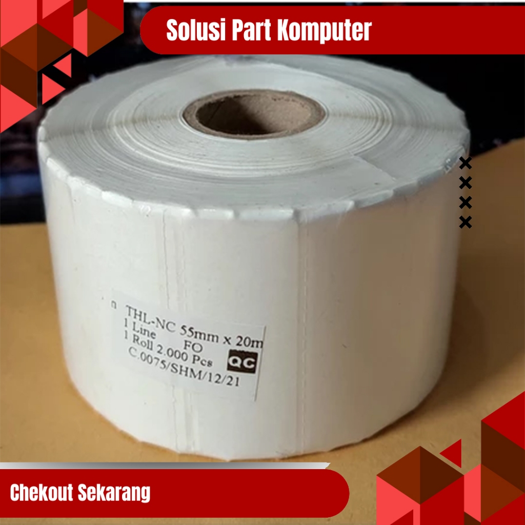 

ETIKET LABEL THERMAL 55x20 ISI 2000PCS STIKER BARCODE 55X20MM 55 X 20