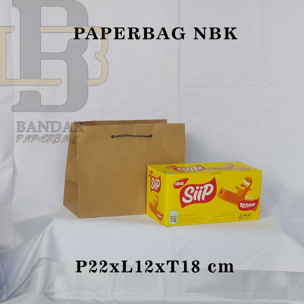 

PAPERBAG UKURAN R-13 P22 X L12 X T18 CM UNTUK JAJAN NABATI KOTAK