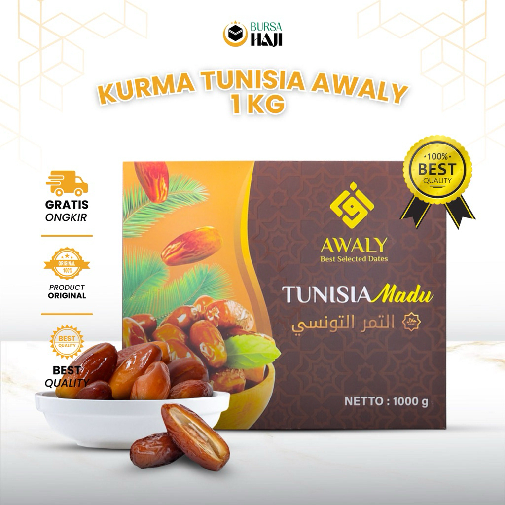 

Awaly Kurma Tunis Madu 1Kg Tunisia Deglet Noor Honey Premium Original High Quality