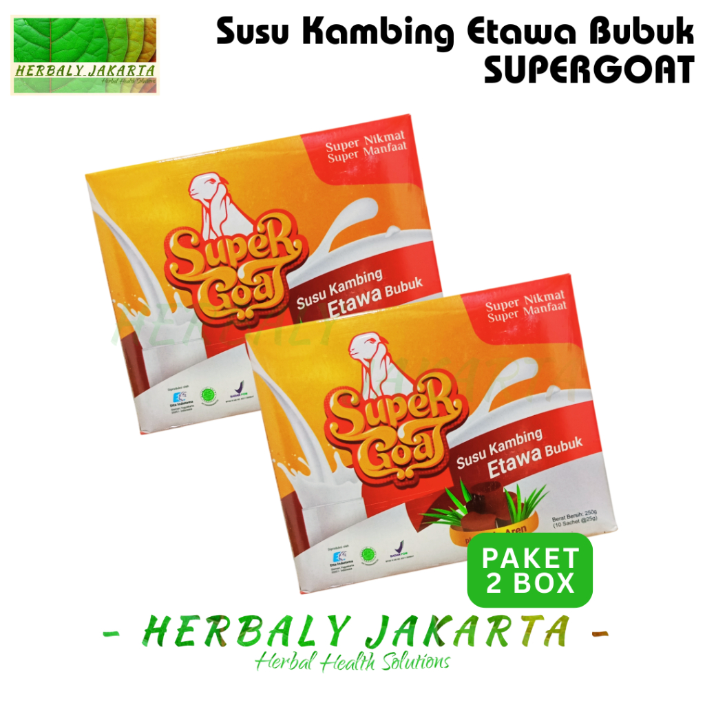

SUPERGOAT 2 BOX Susu Kambing Etawa Dengan Gula Aren Murni Membantu Meningkatkan Imun Tubuh