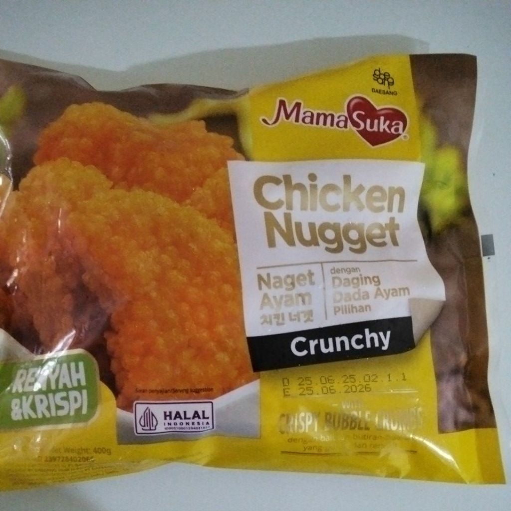 

MAMASUKA CHICKEN NUGGET CRUNCHY 400G