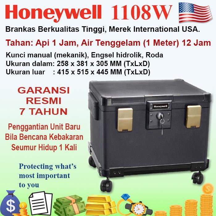 Brankas HONEYWELL 1108W Brankas Box Brankas Peti Tahan Api dan Air Garansi Resmi