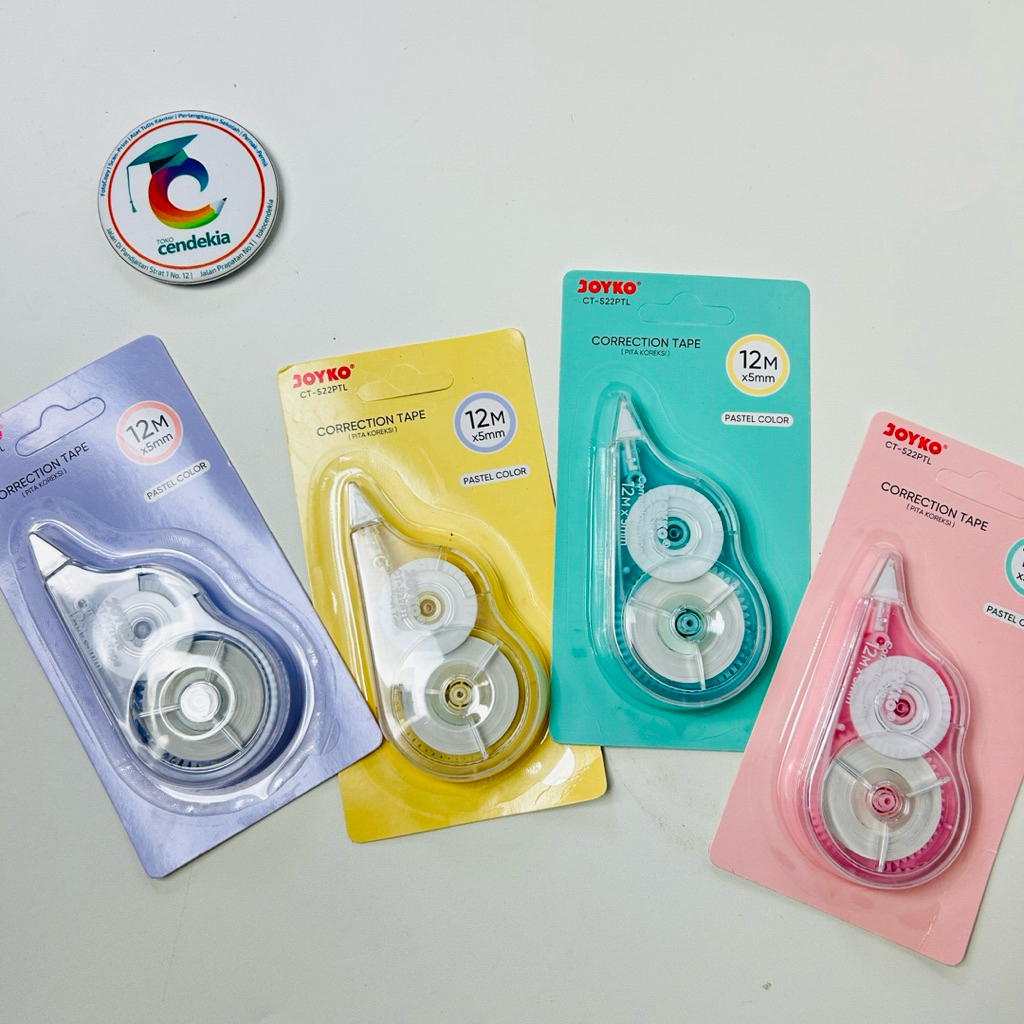 

Correction Tape Tip-x Kertas JOYKO CT-522PTL Pastel 5mm x 12m