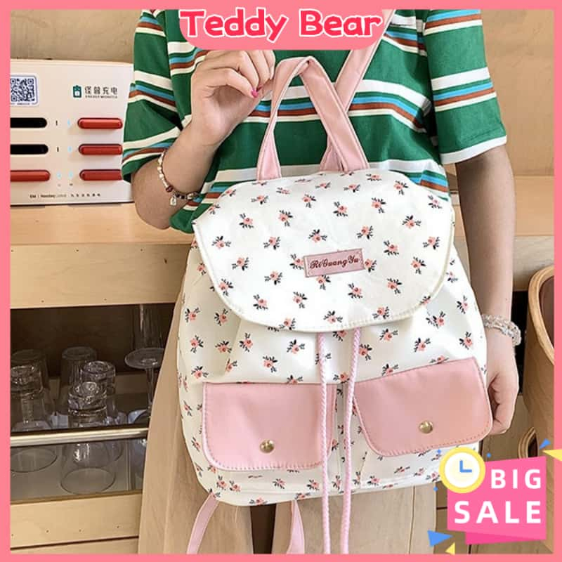 (Ready)Tas Sekolah Wanita Berkapasitas Besar Korea Import Fashion Kuliah Tas Ransel Laptop Backpack 