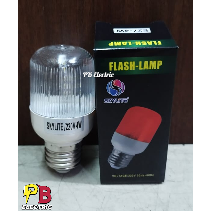 Lampu Blitz Putih Skylite 4 Watt / Lampu Kedip Putih Merk Skylite / Lampu Blitz Kedip Putih Skylite