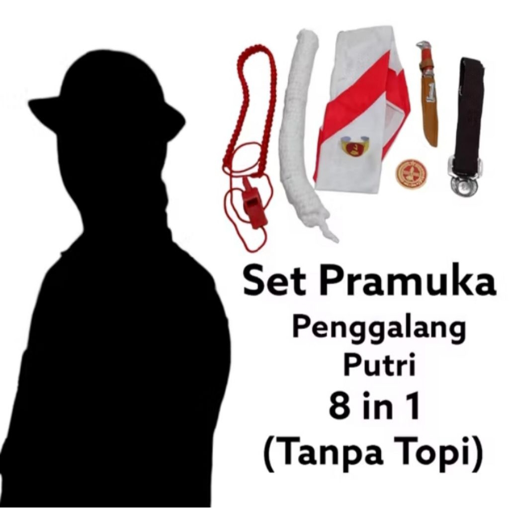 

perlengkapan alat peramuka cewe komplit