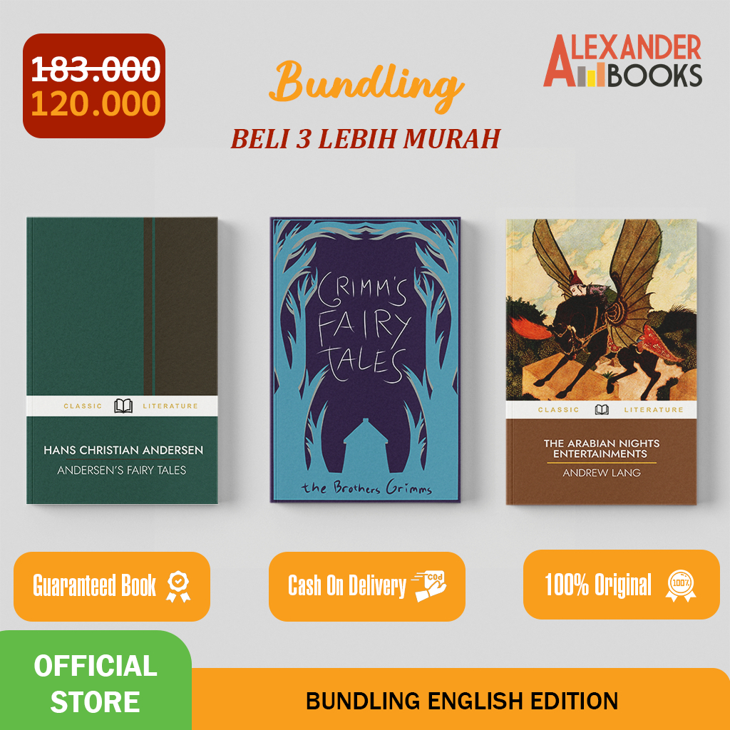 Bundling Buku (Andersen's Fairy Tales, Grimms Fairy Tales, The Arabian Nights) - English Version