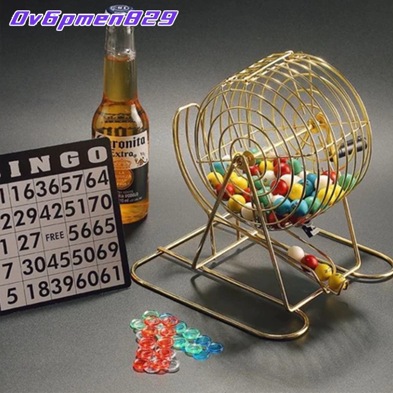 Bingo Party Bingo Lottery Party Game Set Game Set Large Lottery Machine Mainan Besar