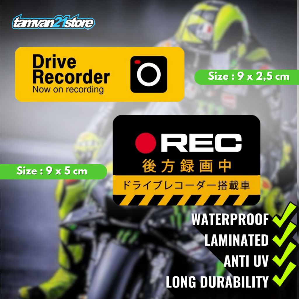 STICKER DECAL DRIVER RECORDER CCTV CAR