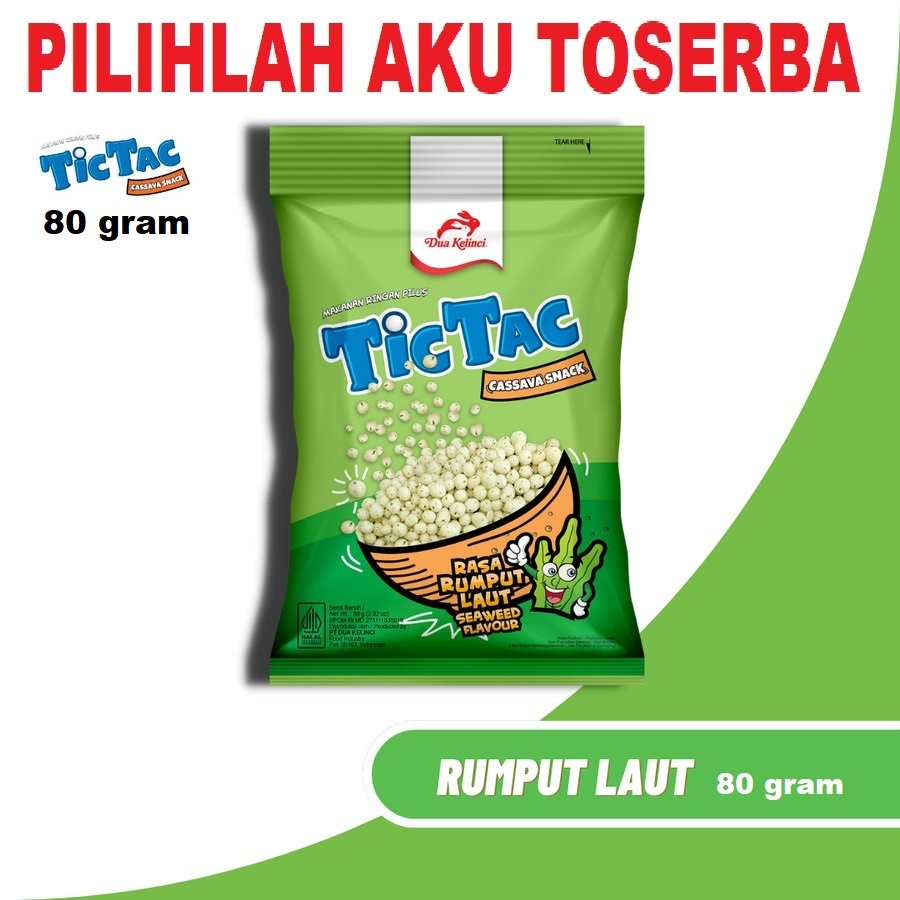

[oddsolshop] pekanbaru/Dua Kelinci Tic Tac Snack Rumput Laut 80GR Seaweed Flavor Tictac