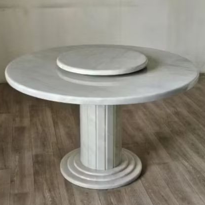 Meja Makan Marmer bulat