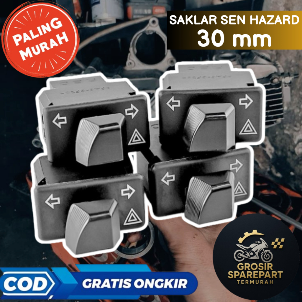 PALING MURAH STOK TERBATAS  Saklar Sein Sen Lampu Hazard 30mm Sepeda Motor BEAT POP BEAT SPORTY REVO