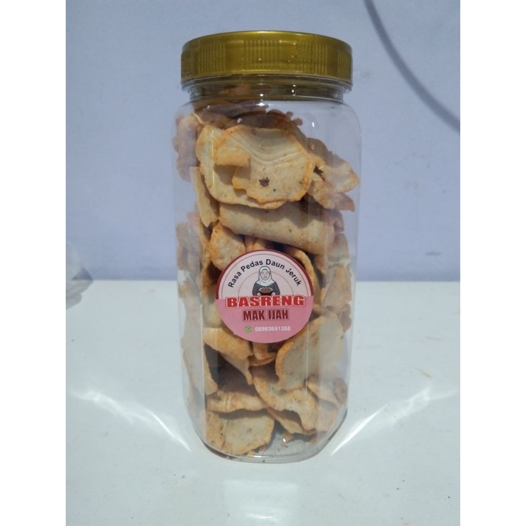 

Basreng daun jeruk kemasan toples