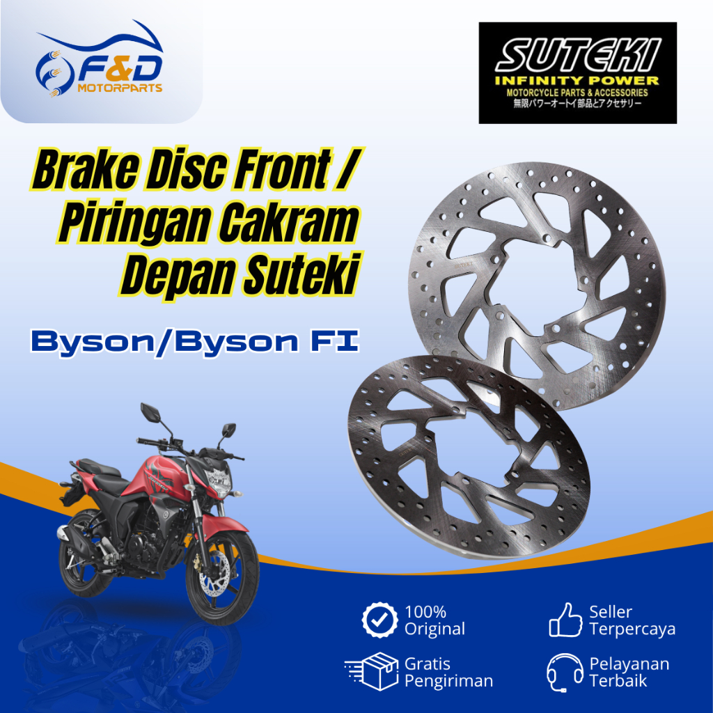 Piringan Cakram Depan Suteki Byson/Byson FI Original FND Motor Autoparts