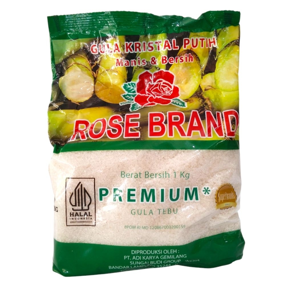 

Gula Rose brand 1 kg gula pasir kemasan 1 kg kualitas gula premium gula tebu