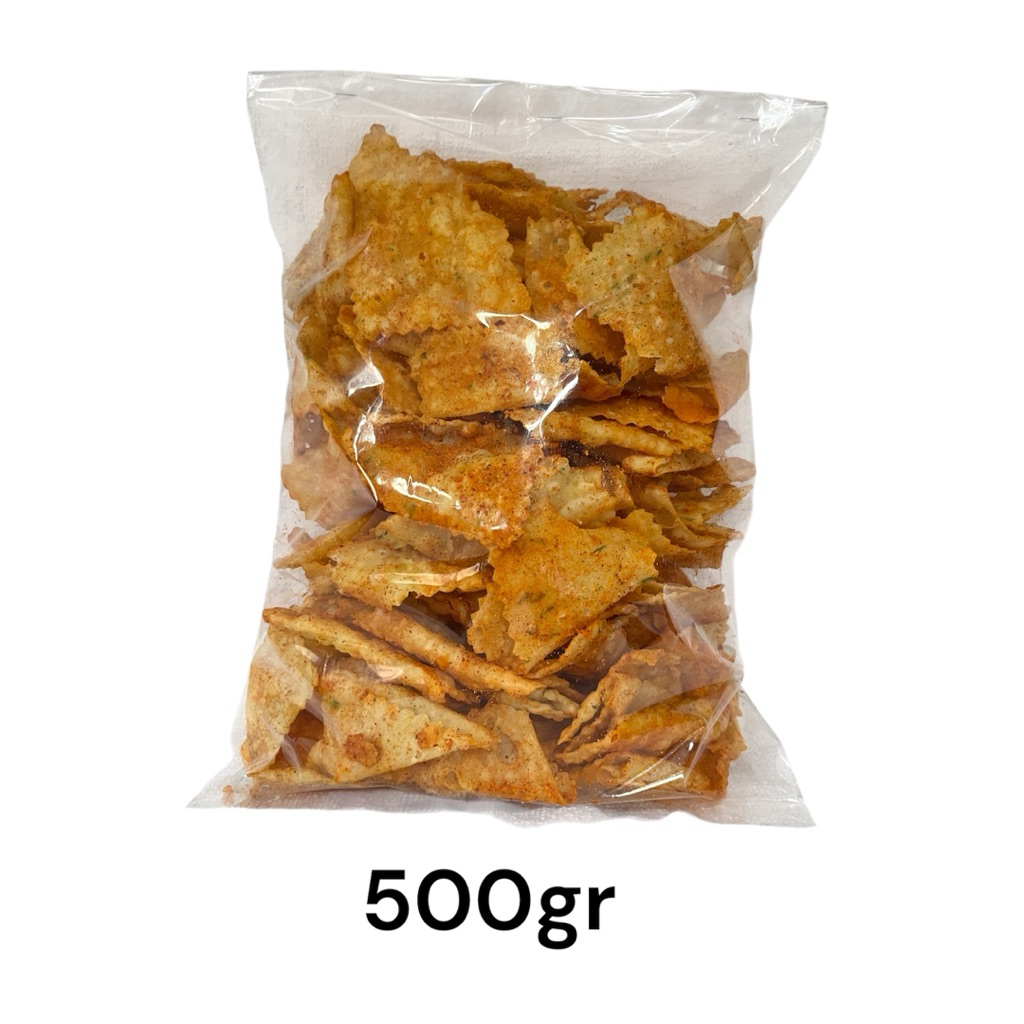 

KRIPIK PANGSIT PEDAS 500gr/ KRIPIK BAWANG / MAKANAN RINGAN / SNACK / CEMILAN / JAJANAN / MAKANAN OLAHAN