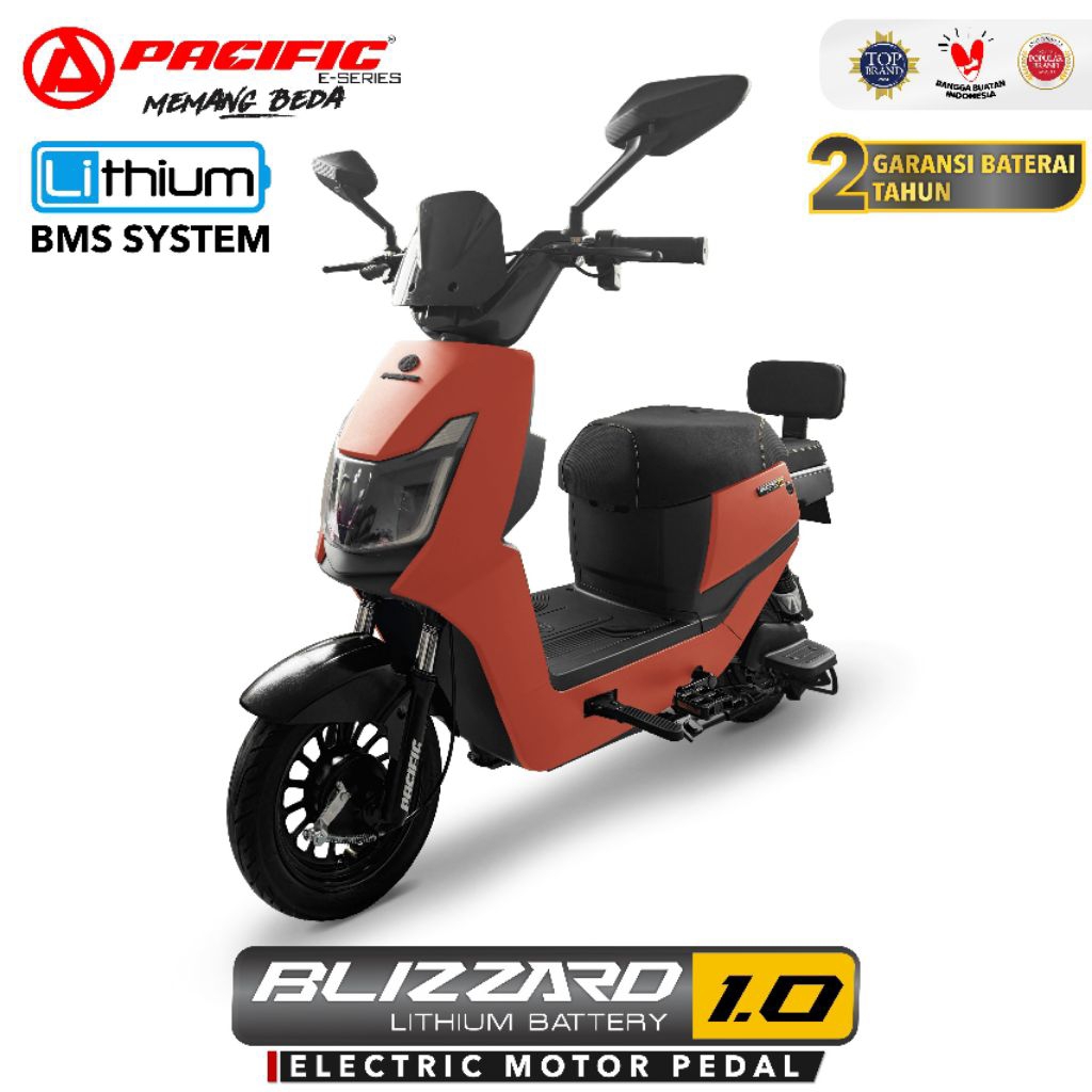 Pacific Blizard 1.0 /sepeda listrik / motor listrik / lithium / type terbaru