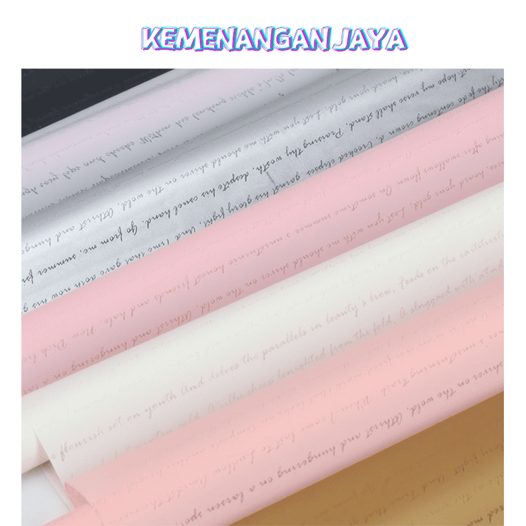 

15 LEMBAR Flower Wrapping Cellophane Paper Kertas Buket Bunga Wisuda Anniversary Romantis Gift KB118