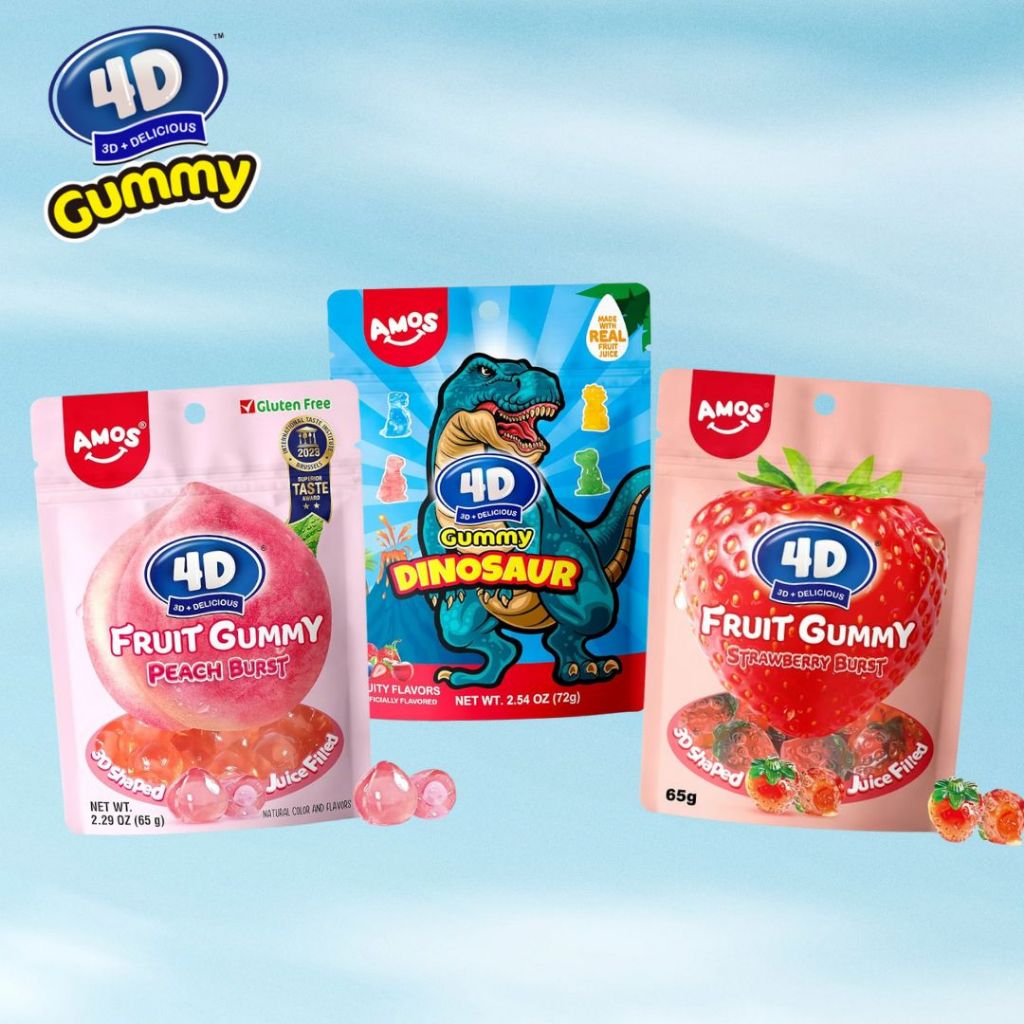

Amos 4D Gummy / Permen Lunak / Permen Bentuk Buah / Permen Jelly Buah