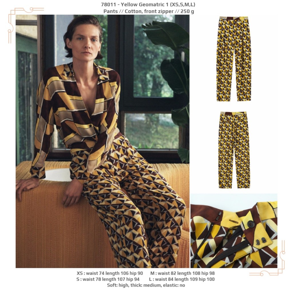 78011 - Yellow Geomatric 1 (XS,S,M,L) - Pants