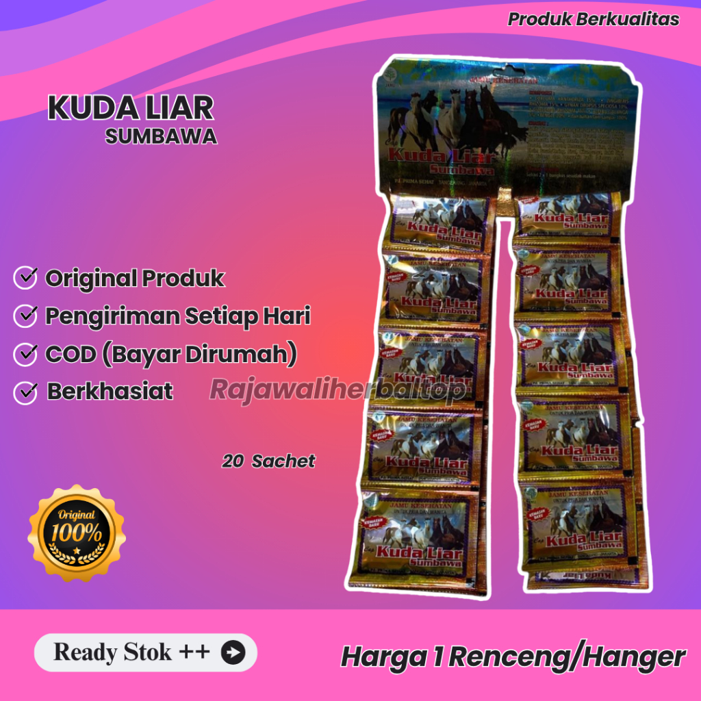 

Kuda Liar Sumbawa Renceng 20 Sachet Original
