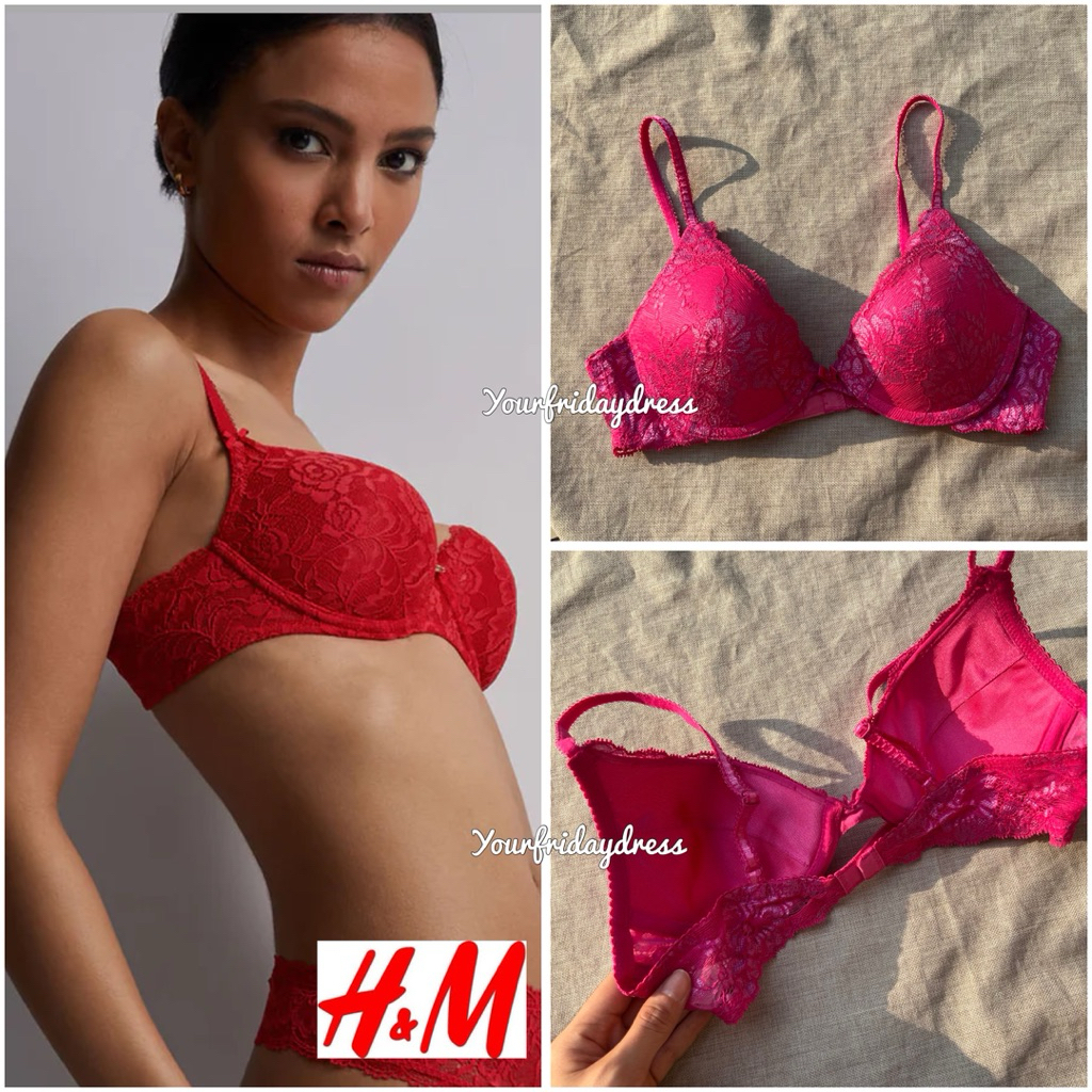 Aubede Lace Bra with thin pads Straps Branded Import Original Sale Jastip polos Bra beha bagus sisa 