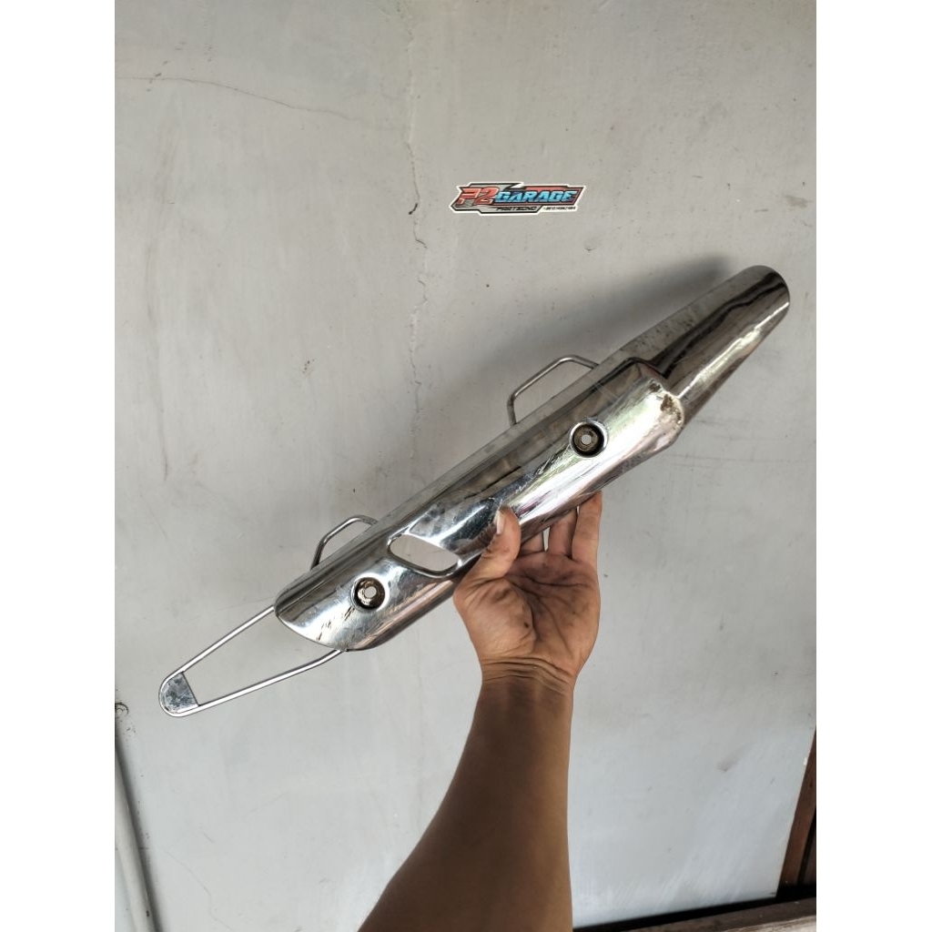 Cover tameng knalpot scorpio original