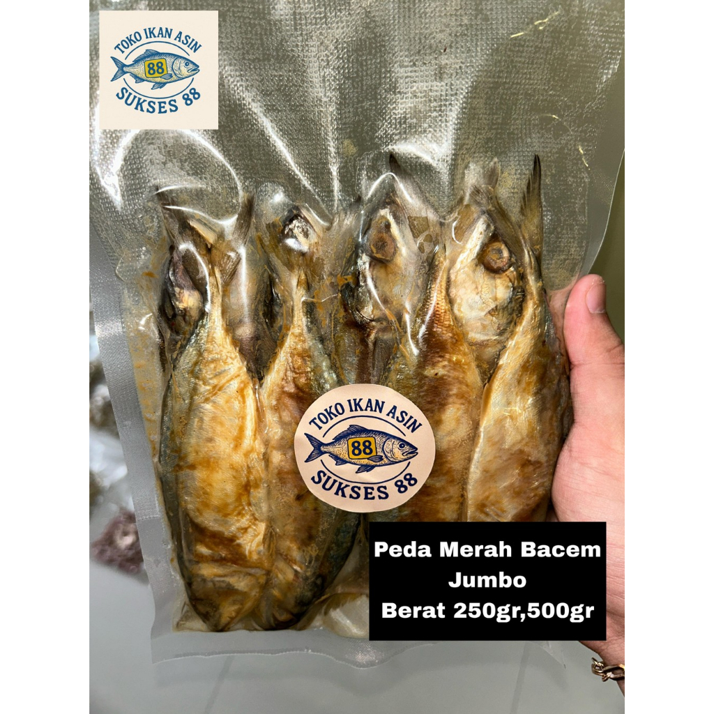 

Ikan Asin Peda Merah Bacem Jumbo 250gr / 500gr | Gurih Kering Vakum Pack Premium