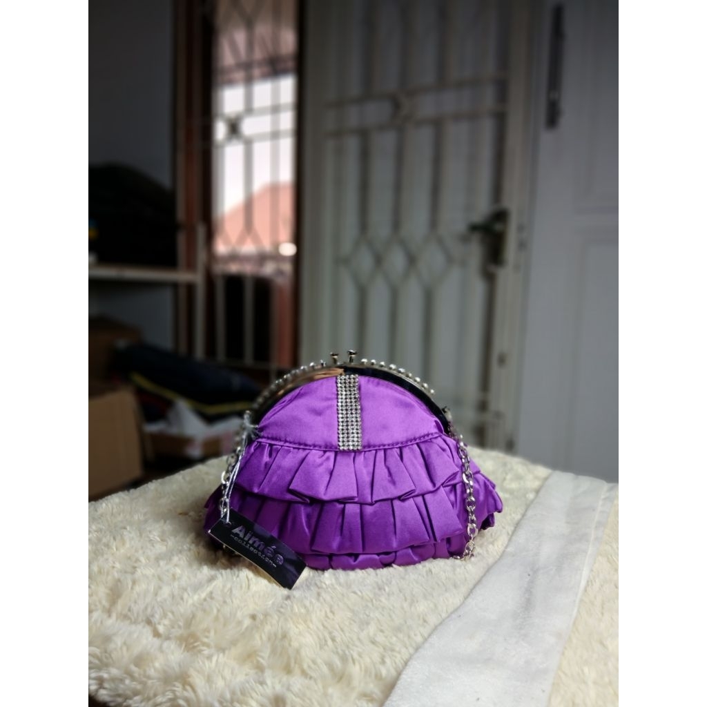 Tas Pesta Wanita Renda Ungu