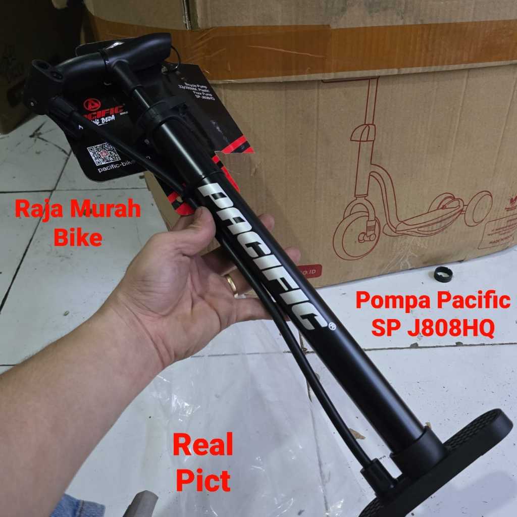 Pompa Pacific Sp-7808Hq Pompa Ban Sepeda Dan Motor 2 Lubang Terbaru Pompa Kaki Allloy Pompa Pacific